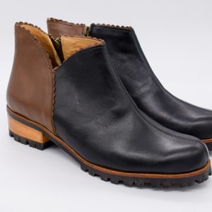 Botin cerrado bicolor
