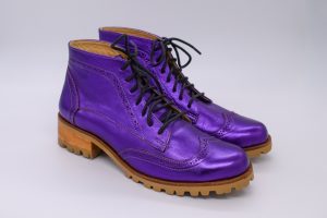 Botín Rústico Morado metalizado